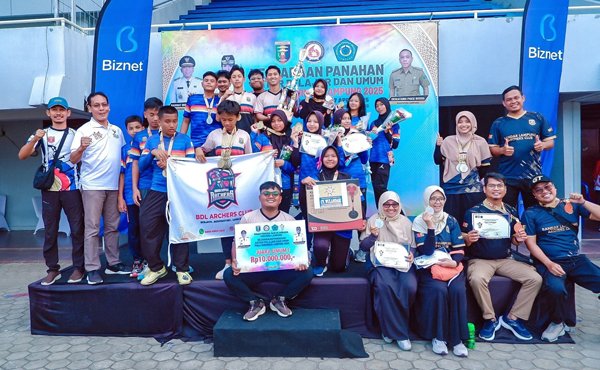 Klub Bandarlampung Juara Umum Kejuaraan Panahan Piala Gubernur Lampung 2025