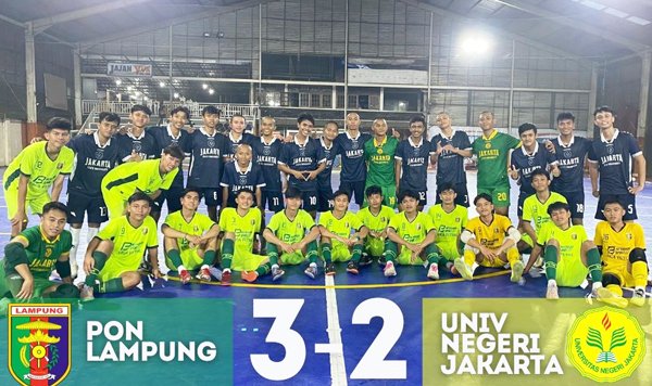 Tim Futsal PON Lampung Jajal Tim Mahasiswa Hingga Liga Pro di Jakarta