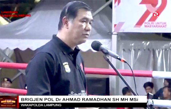 Kapolda Lampung Buka Lampung Boxing Clash 2025, Pesannya: Menanglah Dengan Ksatria