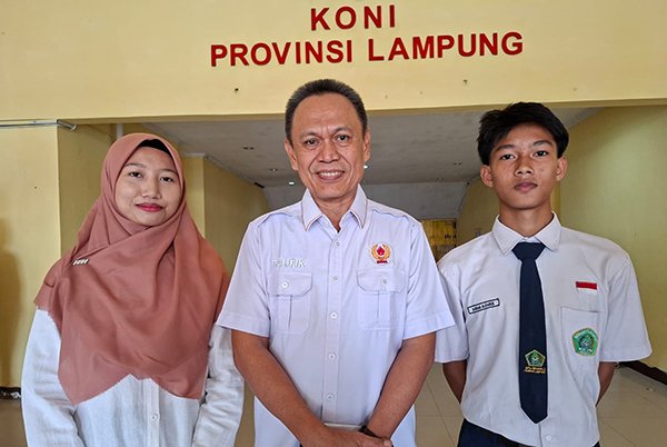 Chayyarra Dan Nizam Lolos Seleknas Taekwondo, Ini Pesan Ketum KONI Lampung
