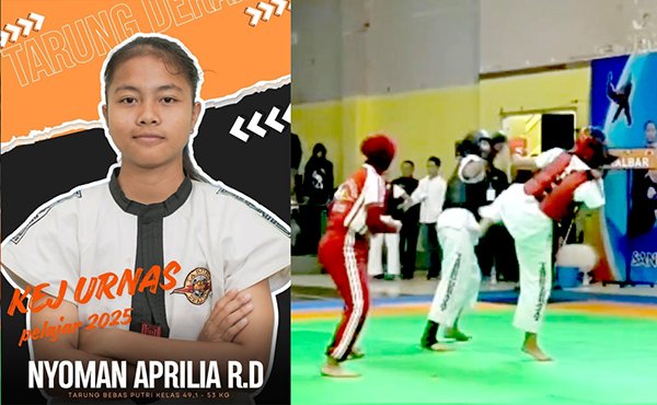 Muncul Bibit Unggul Tarung Drajat Dari Lamtim, Raih Emas Kejurnas Kemenpora di Bandung