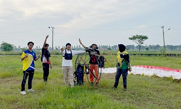 Lampung Bertambah Pilot, Paramotor Mulai Serius Latihan di Kota Baru