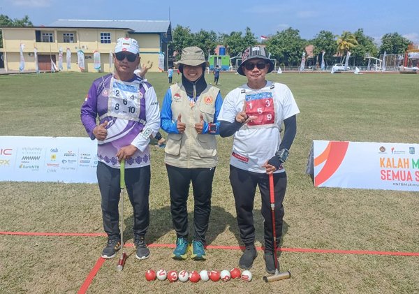 Faiz, Melaju Ke Babak Berikutnya Gateball Perorangan Fornas VIII-2025